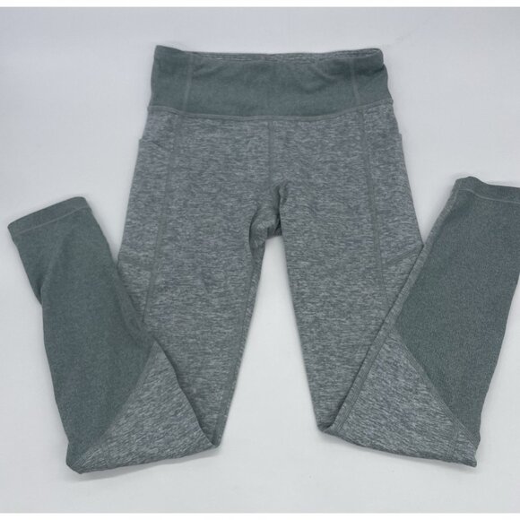 Athleta Girl Snowball SoftLuxe Leggings Sz M 8-10 Green Sport Casual Run - Picture 1 of 4